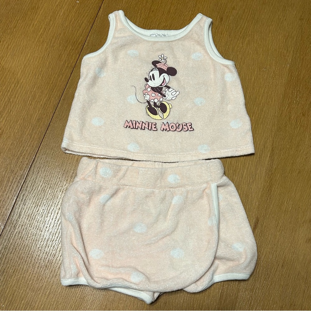 Disney Minnie Mouse‎ terry cloth tank and skort 2T